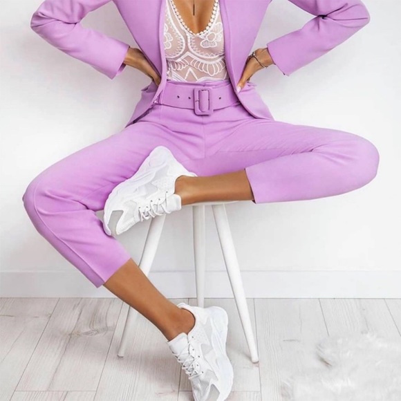 lilac high waisted pants